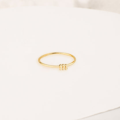 Dainty Stacking Letter Ring