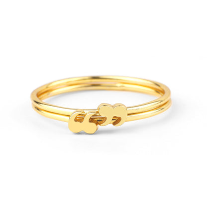 Dainty Stacking Symbol Ring