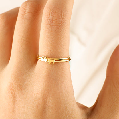 Dainty Stacking Symbol Ring