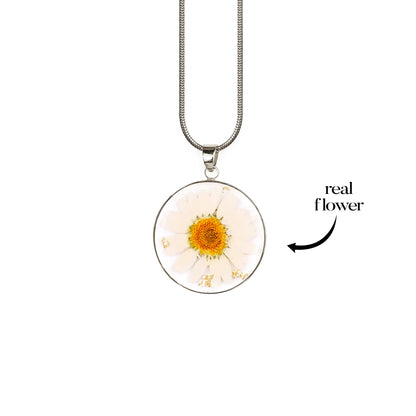 Pressed Birth Flower Necklace