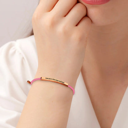 Love you to the moon and back Tube Bracelet