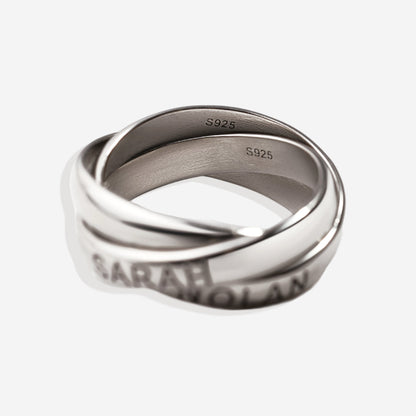 Interlocking Engraved Ring