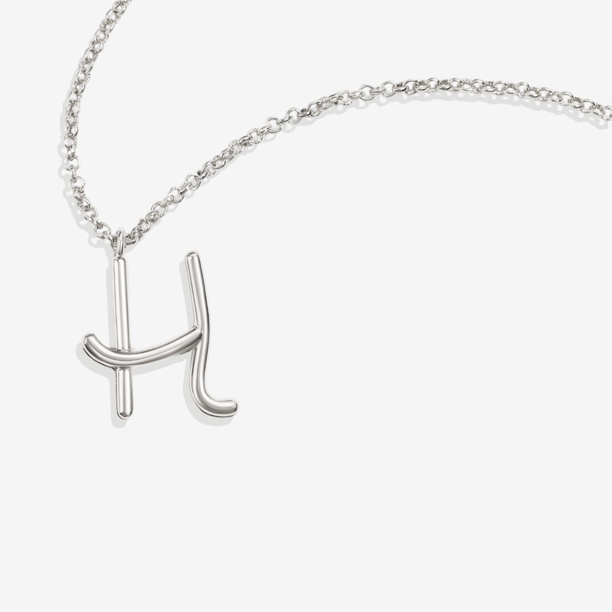 Flow Script Initial Necklace