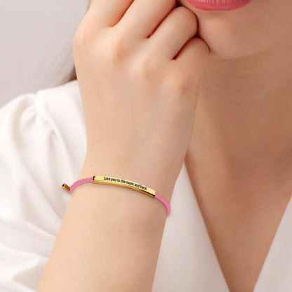 Love you to the moon and back Tube Bracelet