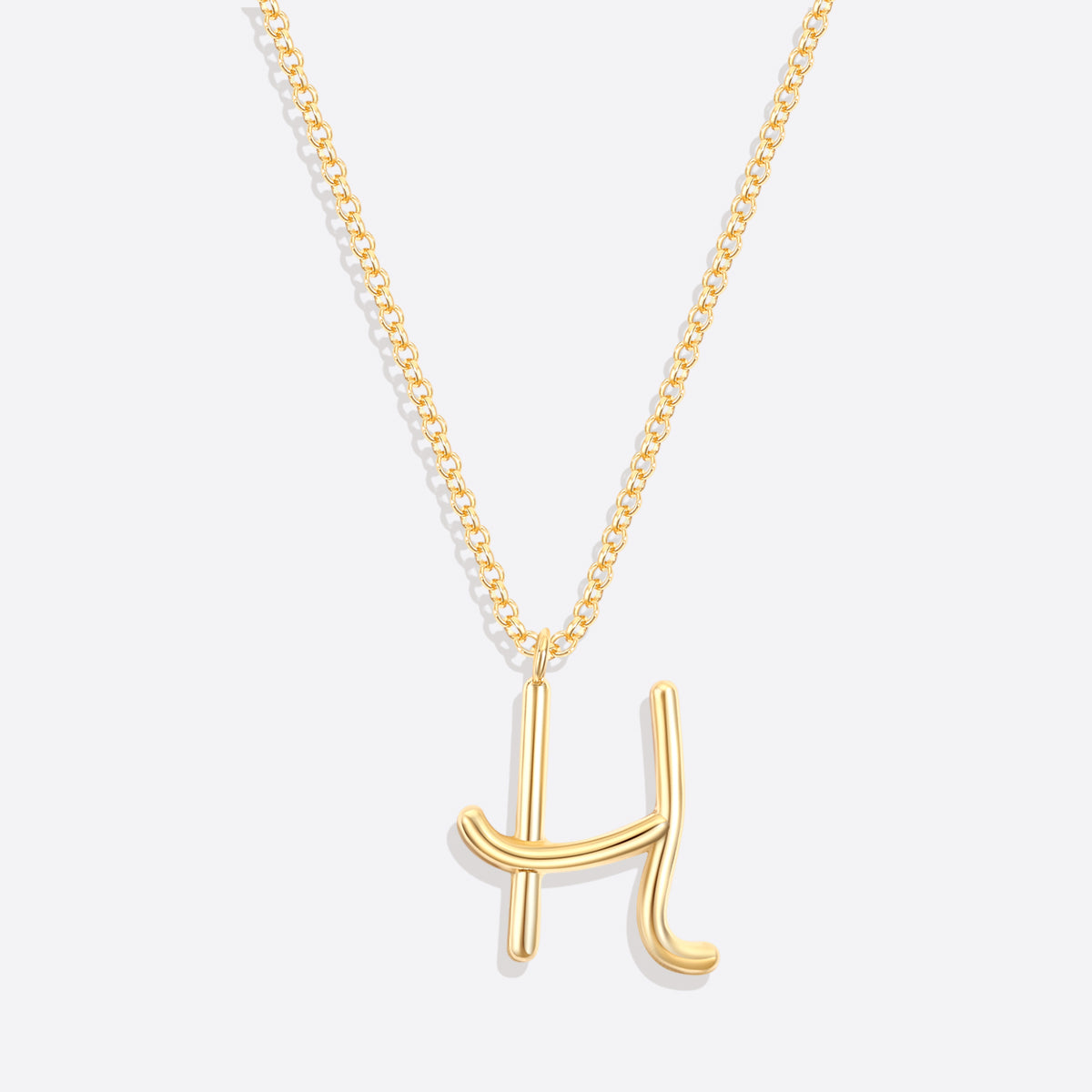 Flow Script Initial Necklace