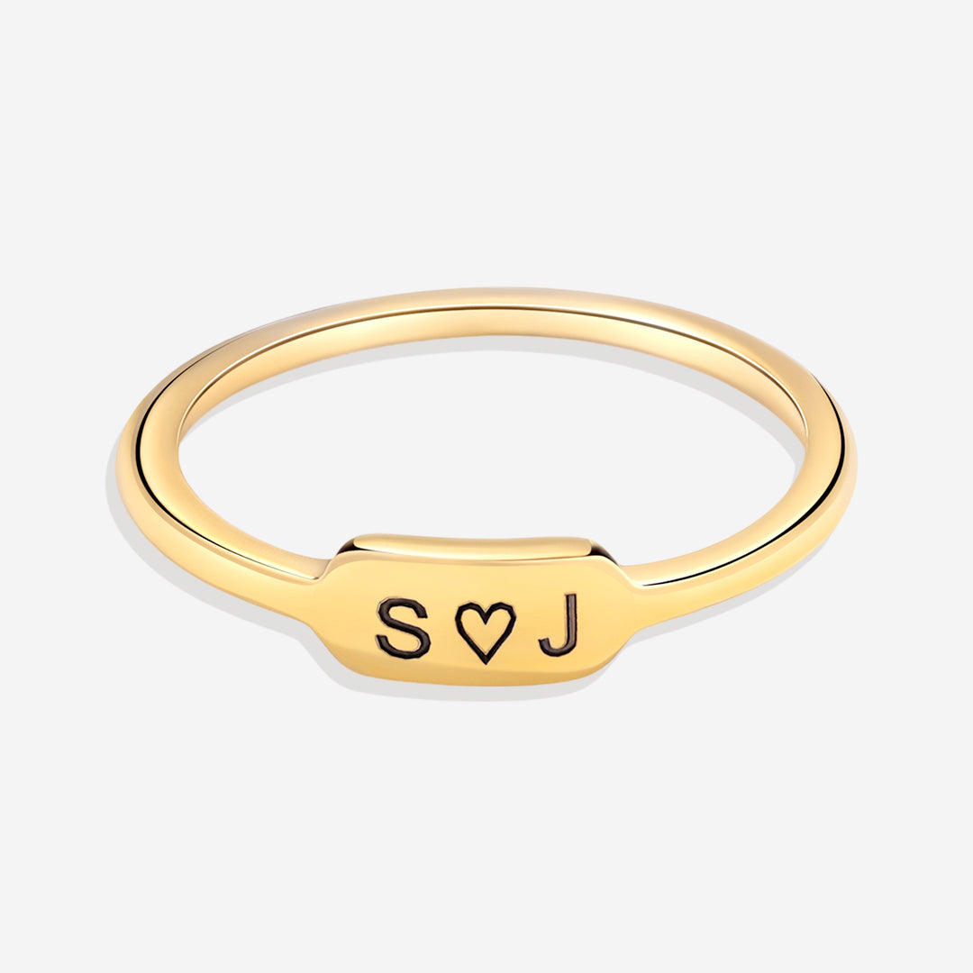 Personalized Mini Bar Ring