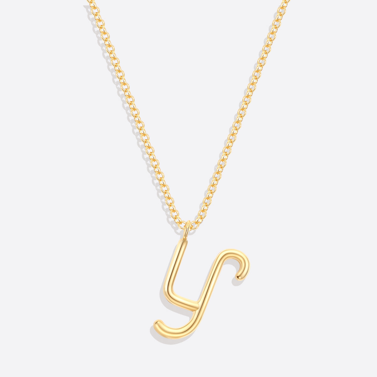 Flow Script Initial Necklace