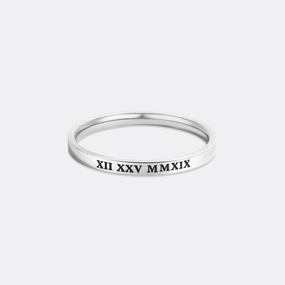 Roman Numerals Ring