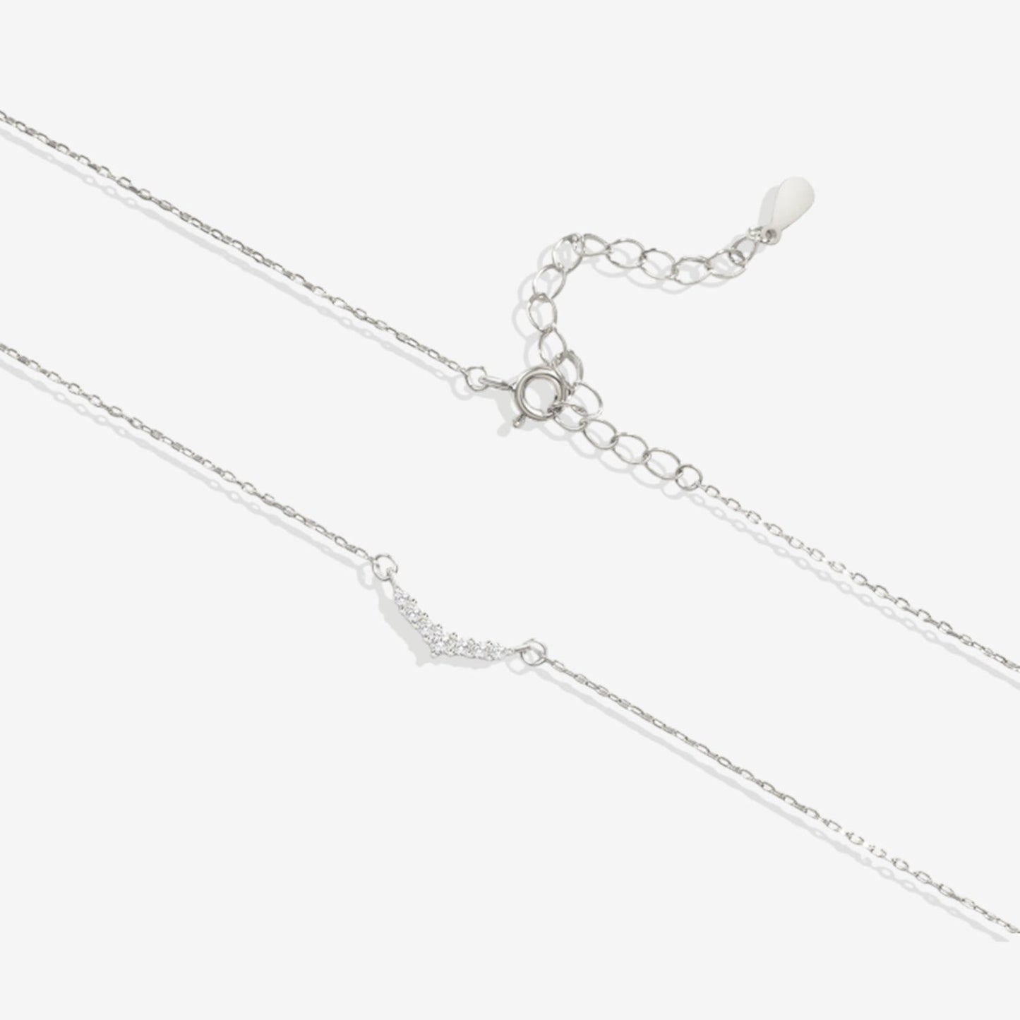 Curved Diamond Bar Necklace