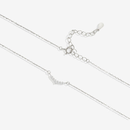 Curved Diamond Bar Necklace