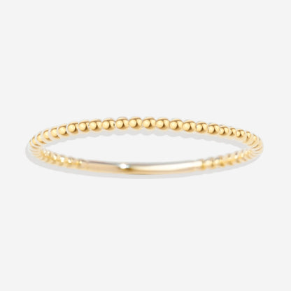 Gold Vermeil Dainty Stacking Beaded Ring