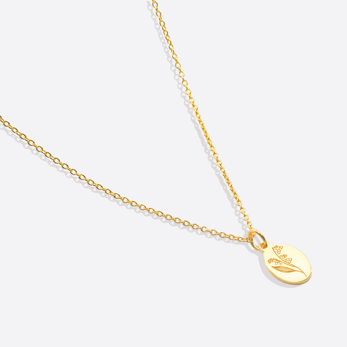 Gold Vermeil Tiny Birth Flower Necklace