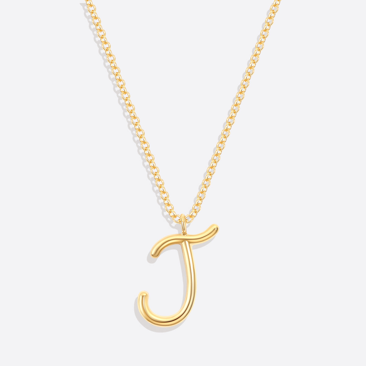 Flow Script Initial Necklace