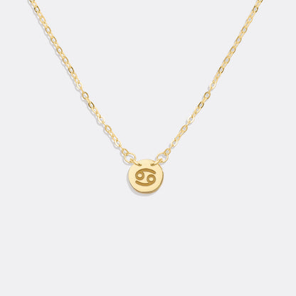 Dainty Zodiac Disc Necklace