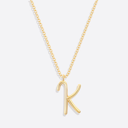 Flow Script Initial Necklace