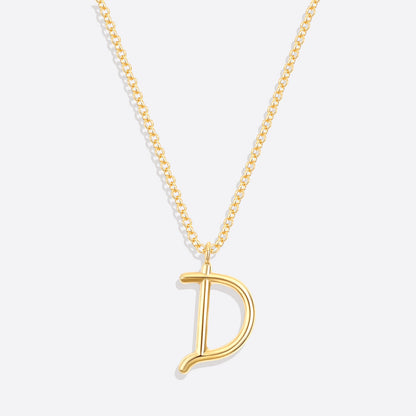 Flow Script Initial Necklace