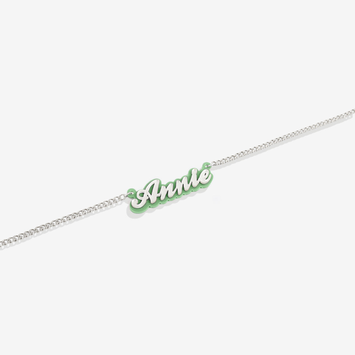 Enamel Script Name Necklace