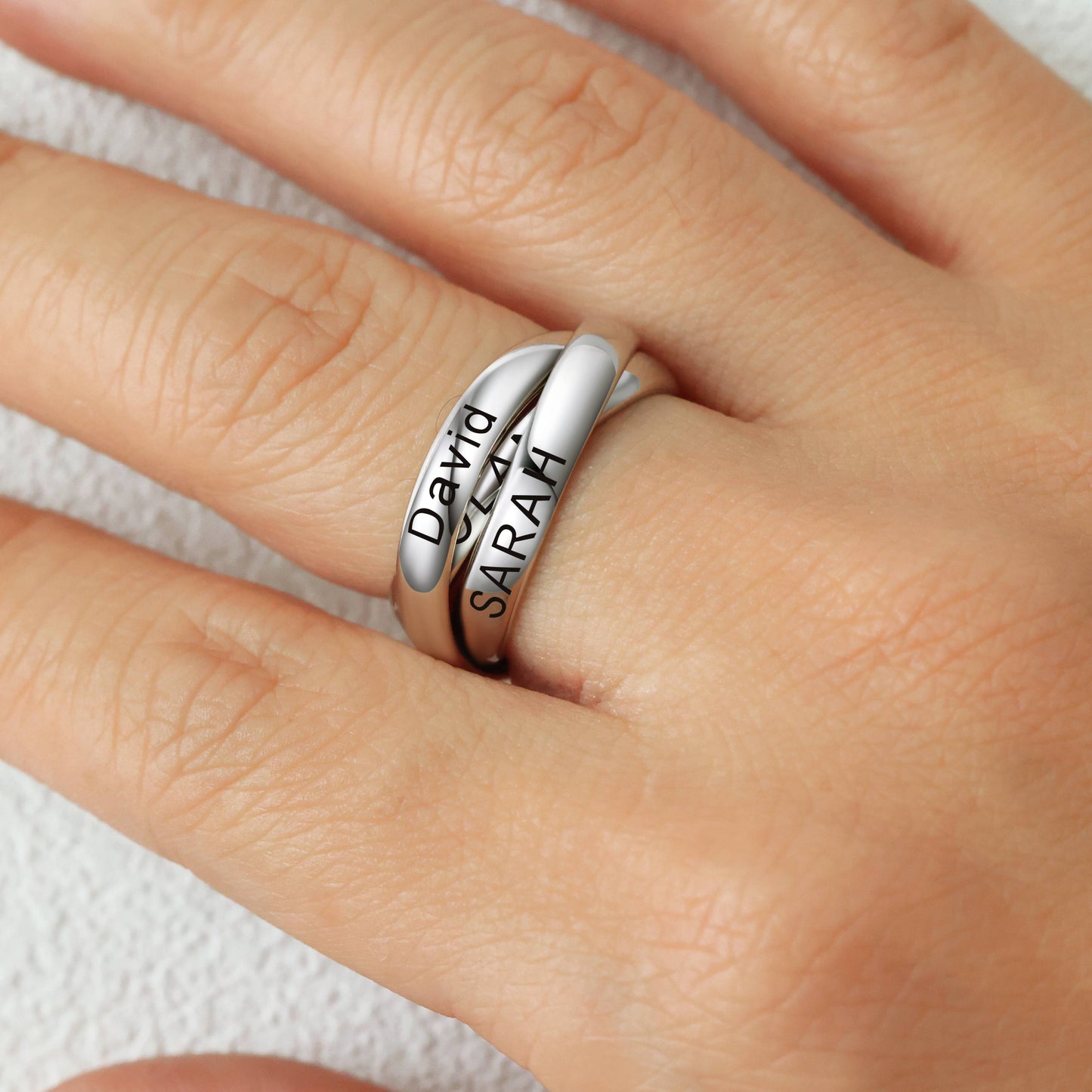 Interlocking Engraved Ring