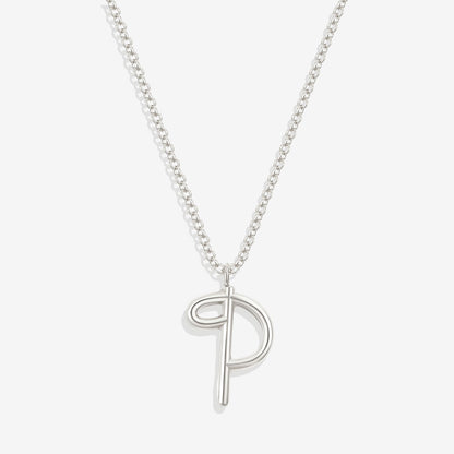 Flow Script Initial Necklace