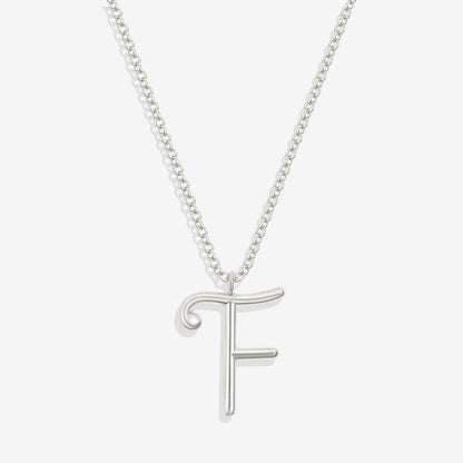 Flow Script Initial Necklace