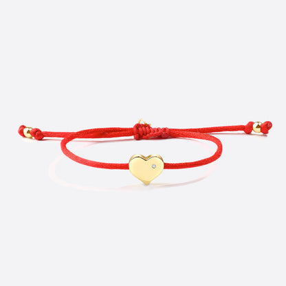 Heart String Adjustable Bracelet