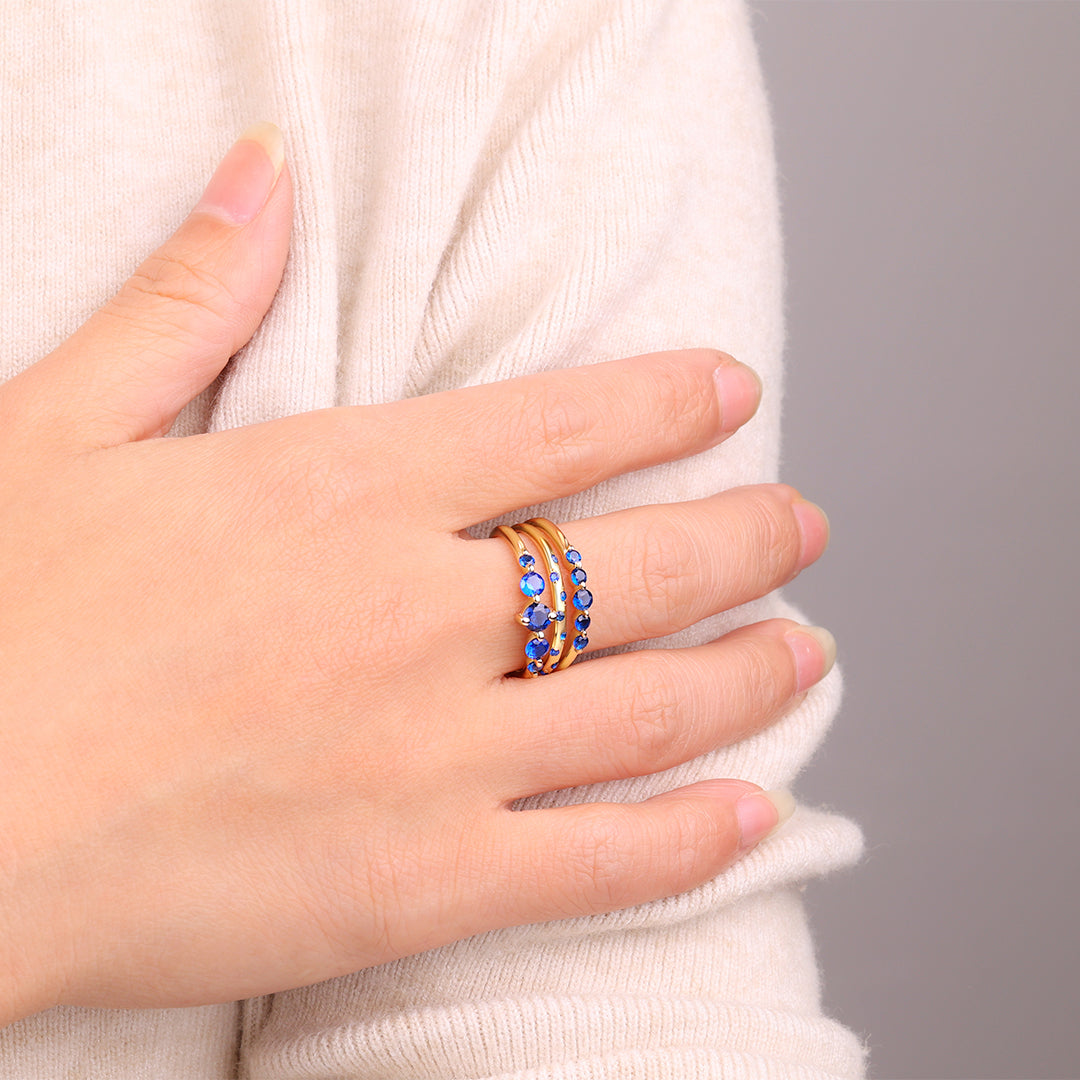 Gemstone Stacking Ring Set