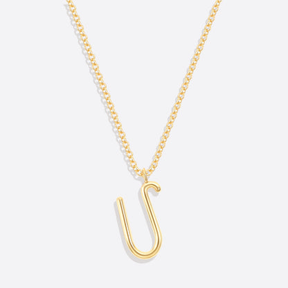 Flow Script Initial Necklace