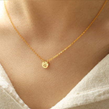 Dainty Zodiac Disc Necklace