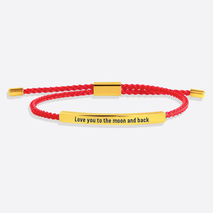 Love you to the moon and back Tube Bracelet