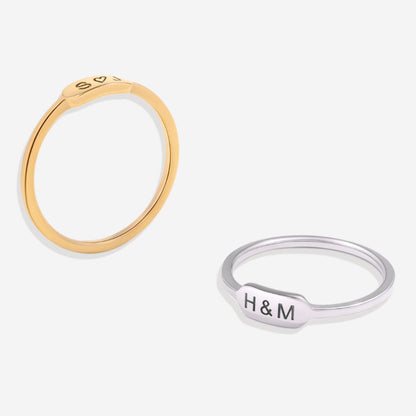 Personalized Mini Bar Ring