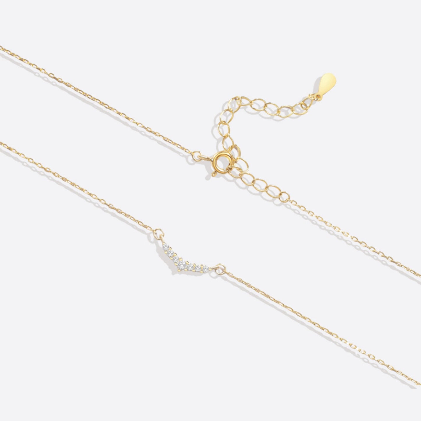 Curved Diamond Bar Necklace