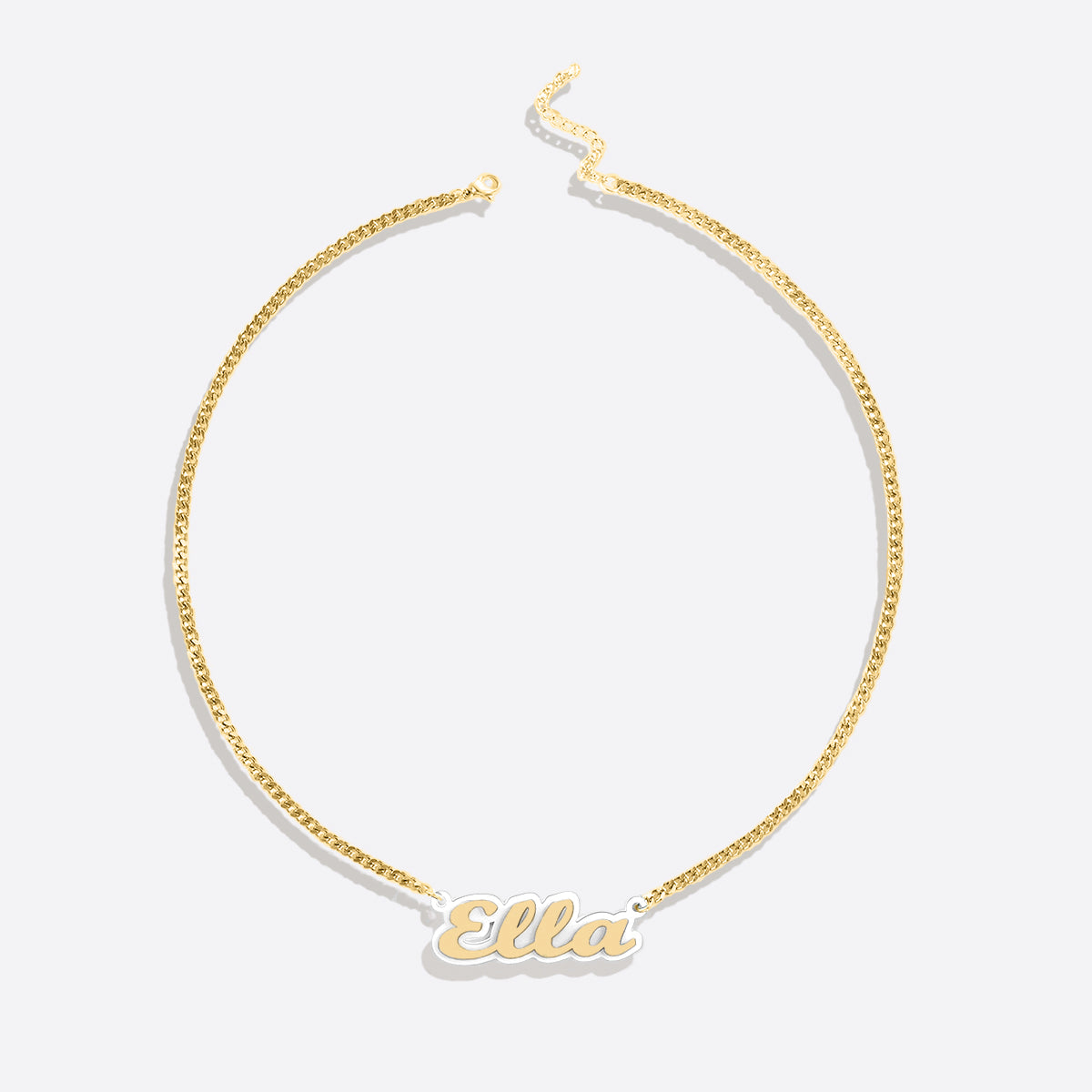 Enamel Script Name Necklace