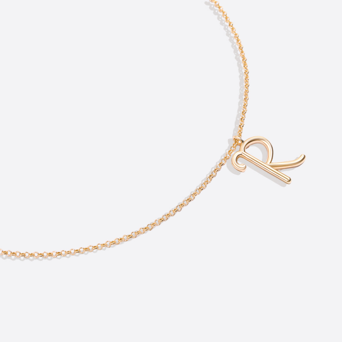 Flow Script Initial Necklace