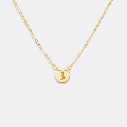 Dainty Zodiac Disc Necklace