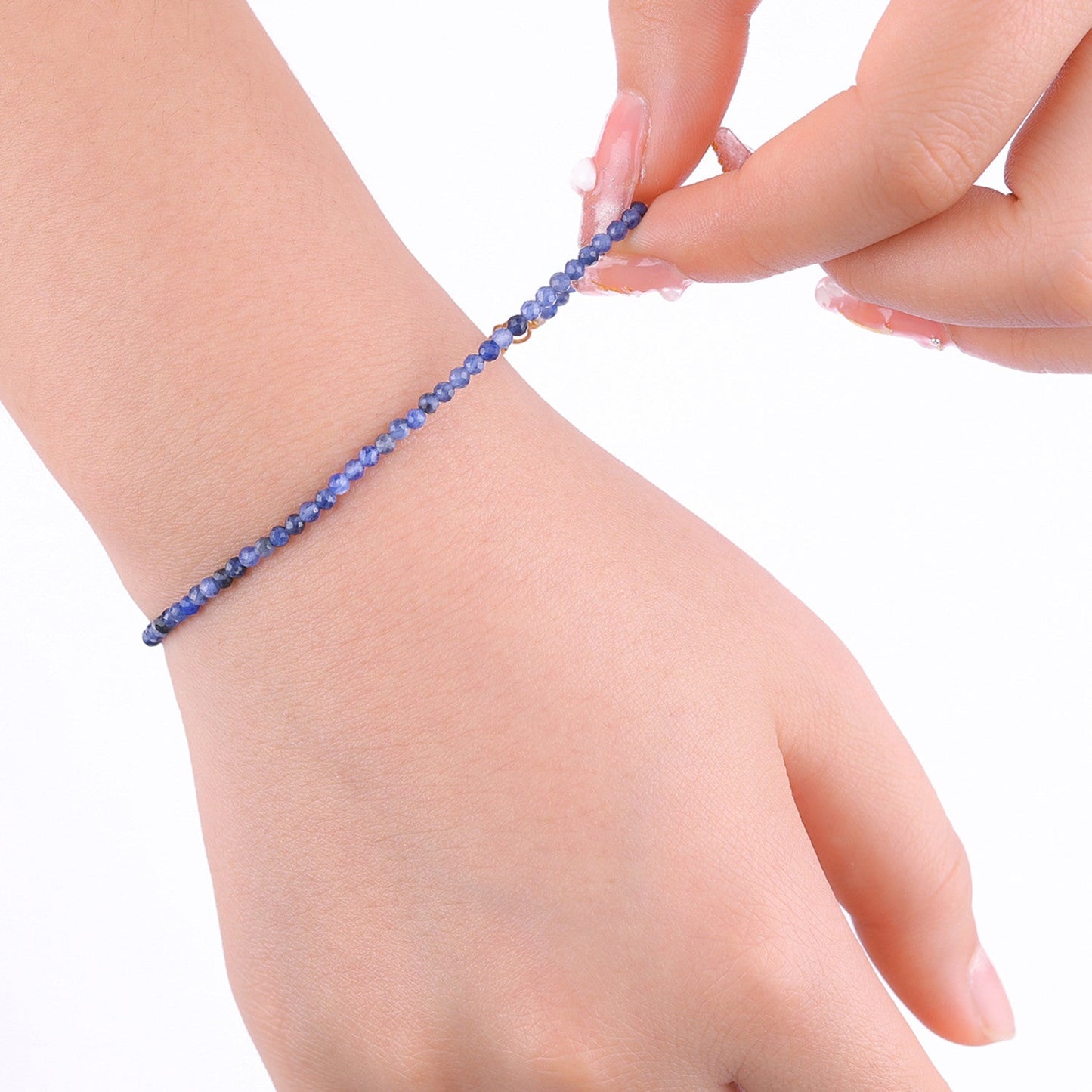 Tiny Stackable Mini Lapis Lazuli Beaded Bracelet