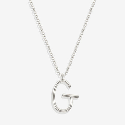 Flow Script Initial Necklace