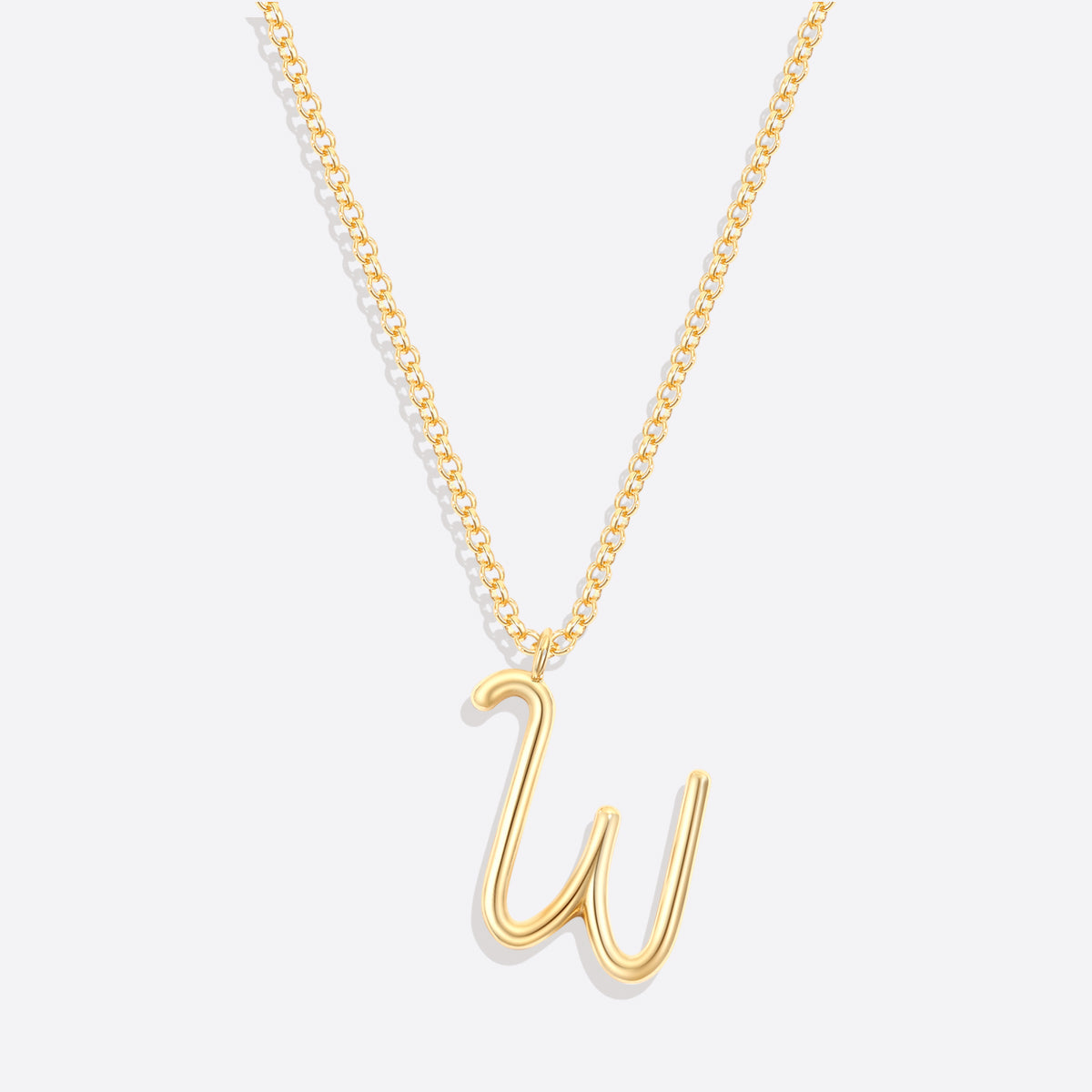 Flow Script Initial Necklace