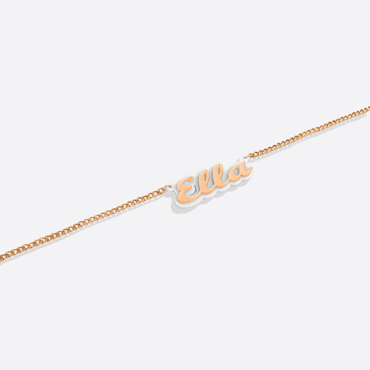 Enamel Script Name Necklace