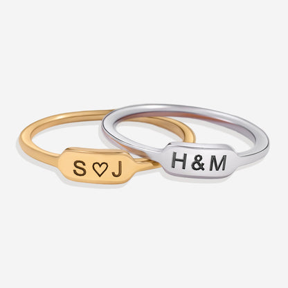 Personalized Mini Bar Ring