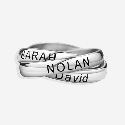 Interlocking Engraved Ring