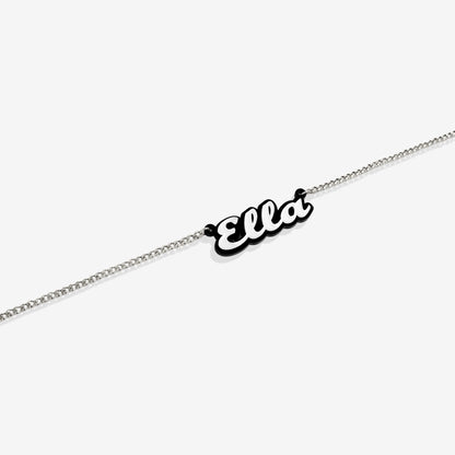 Enamel Script Name Necklace