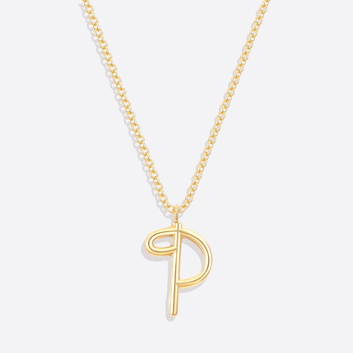 Flow Script Initial Necklace