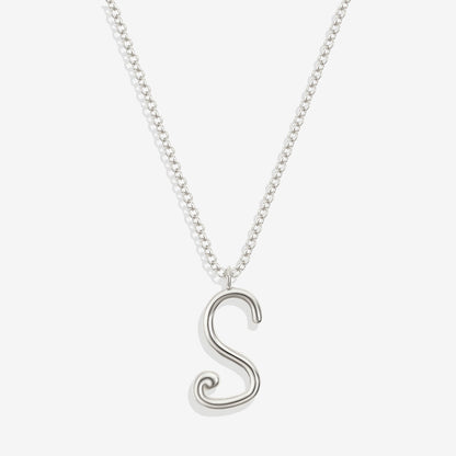 Flow Script Initial Necklace