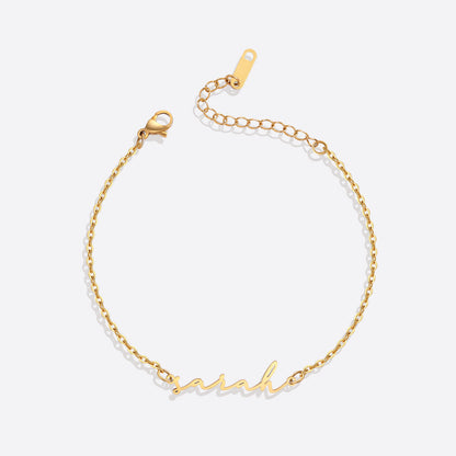 Dainty Script Name Bracelet