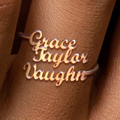 Triple Name Ring