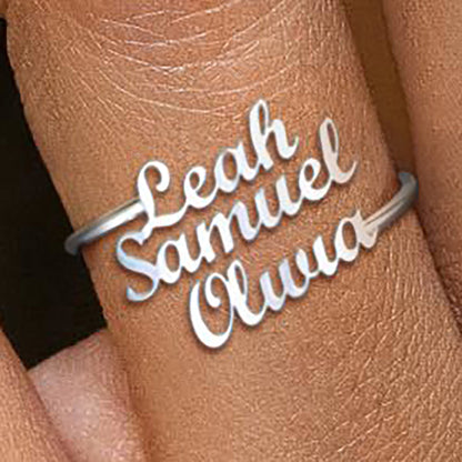 Triple Name Ring