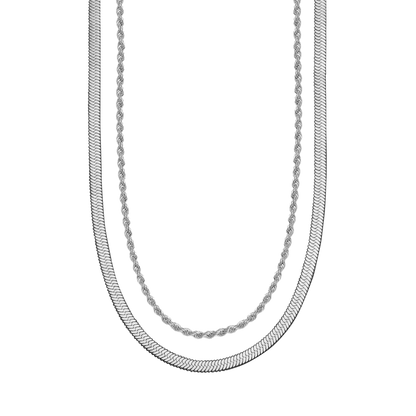 Herringbone + Rope Chain Set