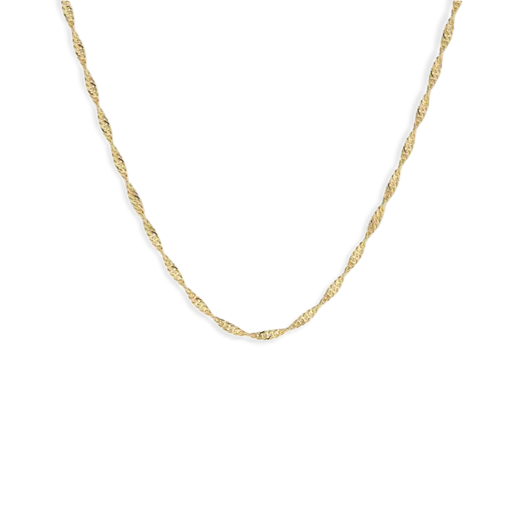 2mm Singapore Twist Chain Necklace