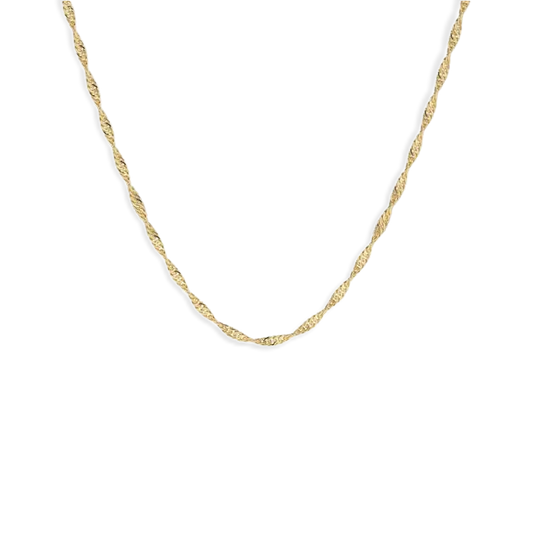 2mm Singapore Twist Chain Necklace