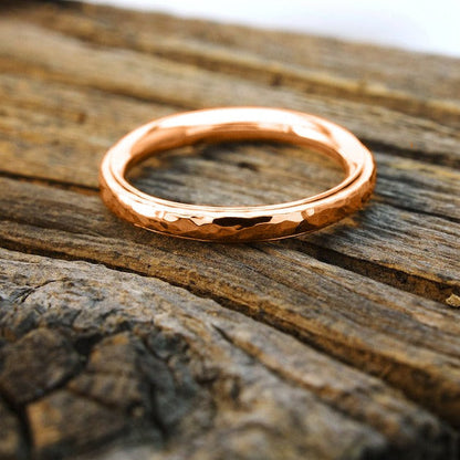 Dainty Hammered Band Spinning Fidget Ring